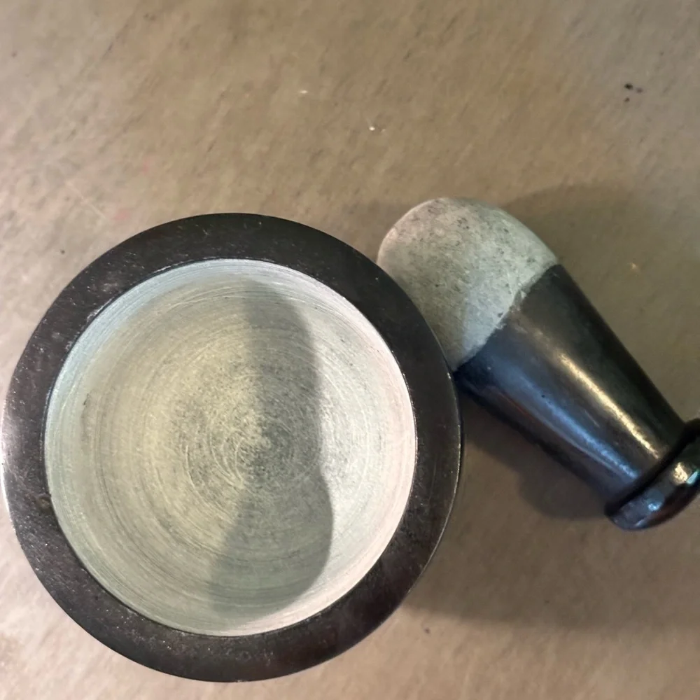 Black Mortar and Pestle with Pentagram